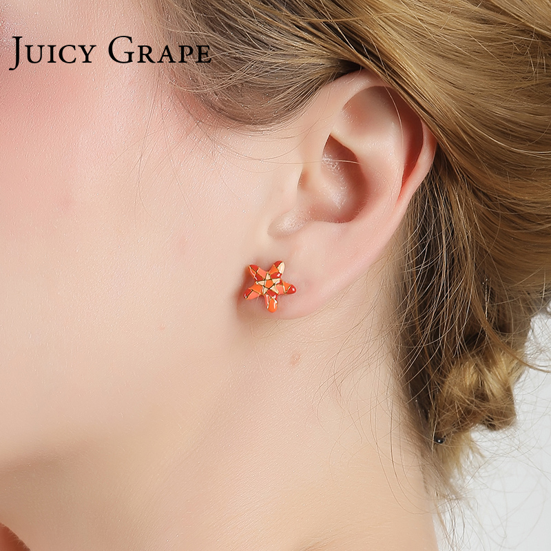 Rose Flower And Stone Enamel Adjustable Ring