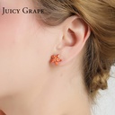 Rose Flower And Stone Enamel Adjustable Ring