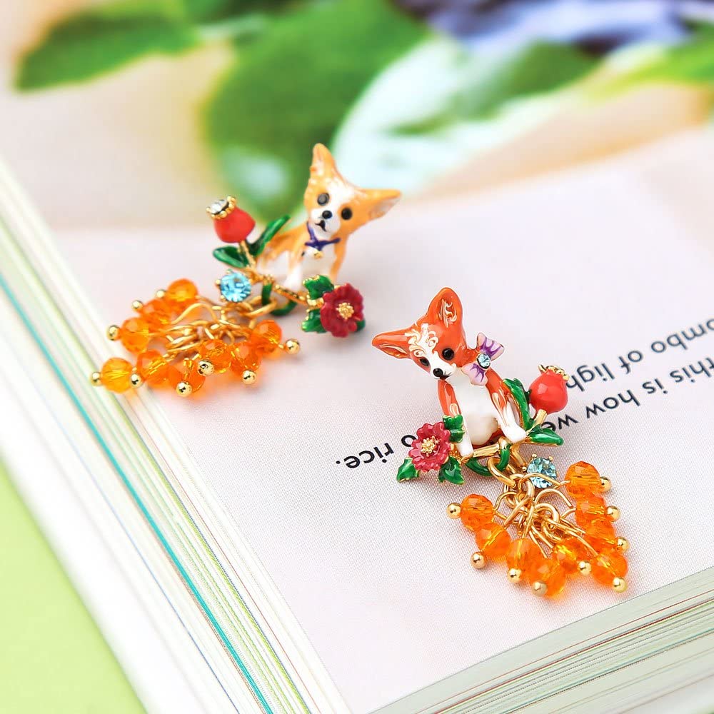 Chihuahua Puppy Dog Enamel Earring