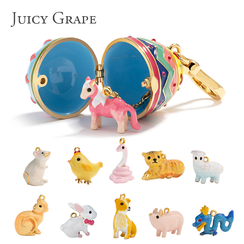 Cute Pig Heart Enamel Earrings