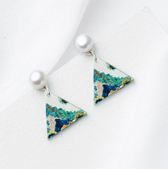 Cute Red Pig Enamel Earrings