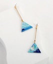 Flying Swan in Aurora Painting Earrings