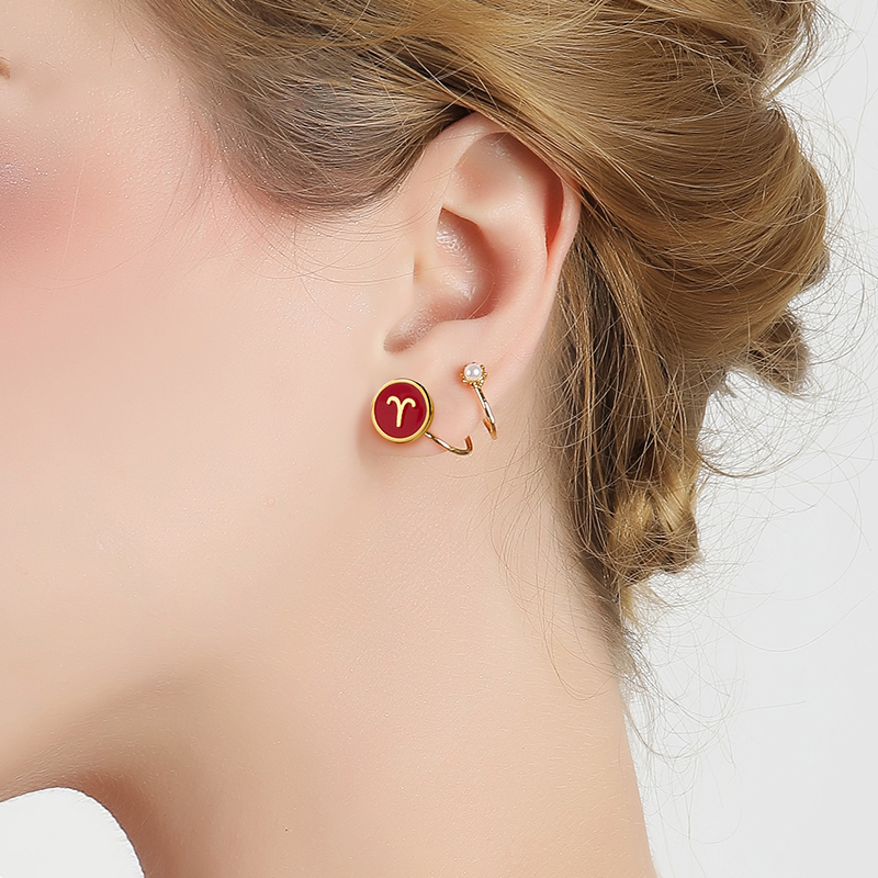 Snow White and Queen Girl Enamel Earrings