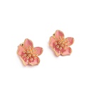 Cherry Blossom Enamel Stud Earrings
