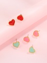 Pink Bow And Crystal Enamel Necklace
