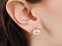 Mini Cute Donut Enamel Stud Earrings