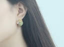 Asymmetrical Owl On Moon Enamel Earrings