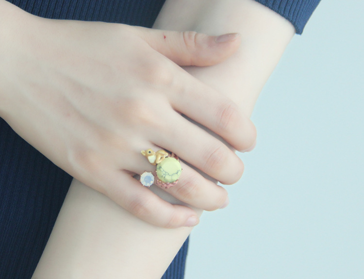 Daisy and Bee Enamel Ring