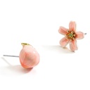 Flower Tassel Enamel Earrings