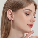 Flower Tassel Enamel Earrings