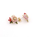 Flower And Berry Enamel Stud Earrings