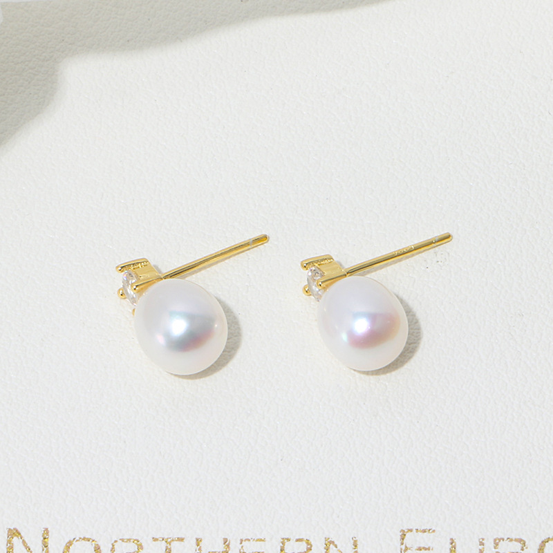 Freshwater Pearl And Crystal Bridesmaid Wedding Stud Earrings