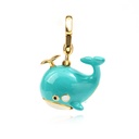 Seahorse And Crystal Enamel Earrings