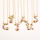 Flower And Dachshund Dog Enamel Earrings