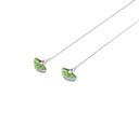 Ginkgo Leaf Long Tassel Enamel Earrings