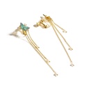 Butterfly Long Tassel Enamel Earrings