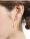 Daisy Flower And Ladybug Tassel Enamel Earrings