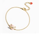 Cute Red Pig Enamel Thin Bracelet