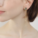 Swallow And Nest Crystal Asymmetrical Enamel Earrings