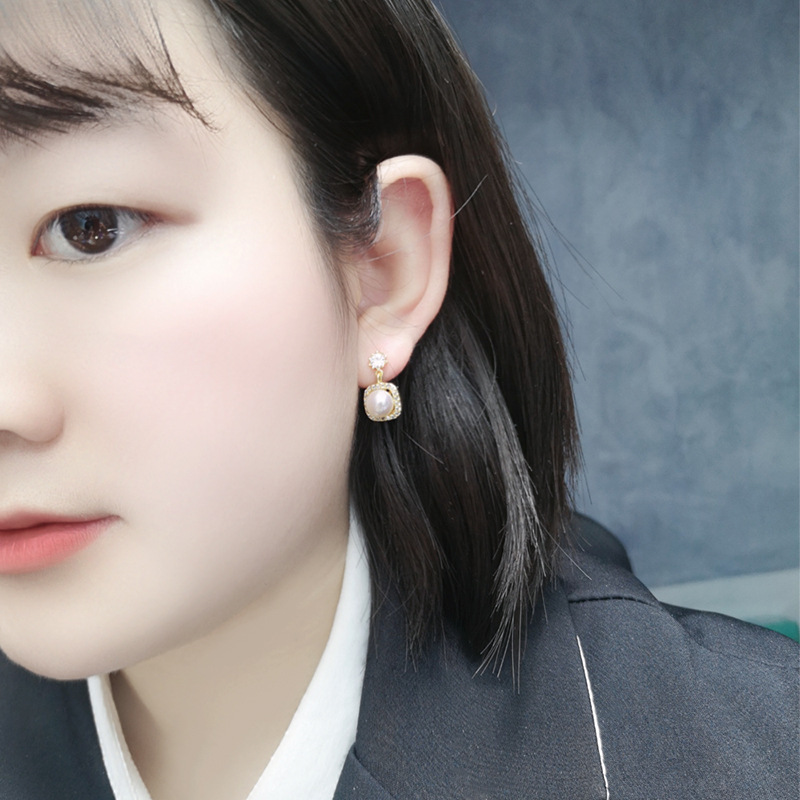 Yellow Bird On Branch And Leaf Asymmetrical Enamel Stud Earrings