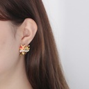 Daisy on A Flowering Branch Enamel Necklace