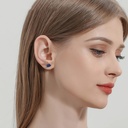 Orange Blossom Flower Tassel Enamel Stud Earrings