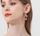 Bow And Crystal Enamel Stud Earrings