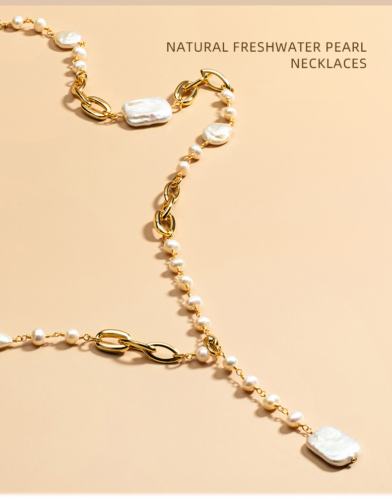 Baroque Natural Freshwater Pearl Retro Necklace