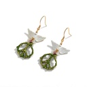Cherry And Leaf Enamel Earrings