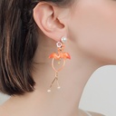 Cherry And Crystal Enamel Hook Earrings