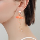 Squirrel Nut And Mushroom Asymmetrical Enamel Stud Earrings