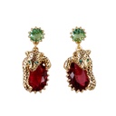 Natural Rose Mineral Raw Irregular Stone Stud Earrings