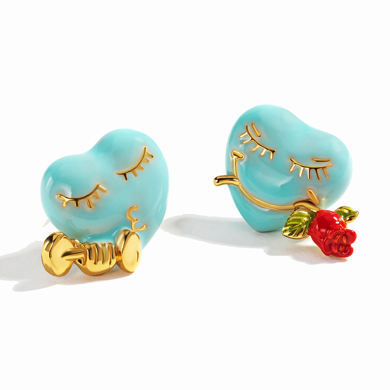 Ocean Series Shell Enamel Stud Earrings