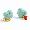 Ocean Series Shell Enamel Stud Earrings