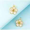 Daisy Flower Enamel Stud Earrings