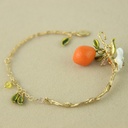 Flower Pendant Enamel Bracelet