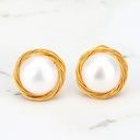 Freshwater Pearl Bridesmaids Wedding Jewelry Stud Earrings