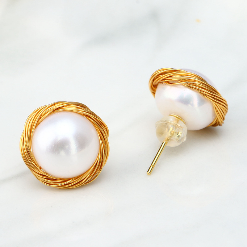 Red Heart Enamel Stud Earrings