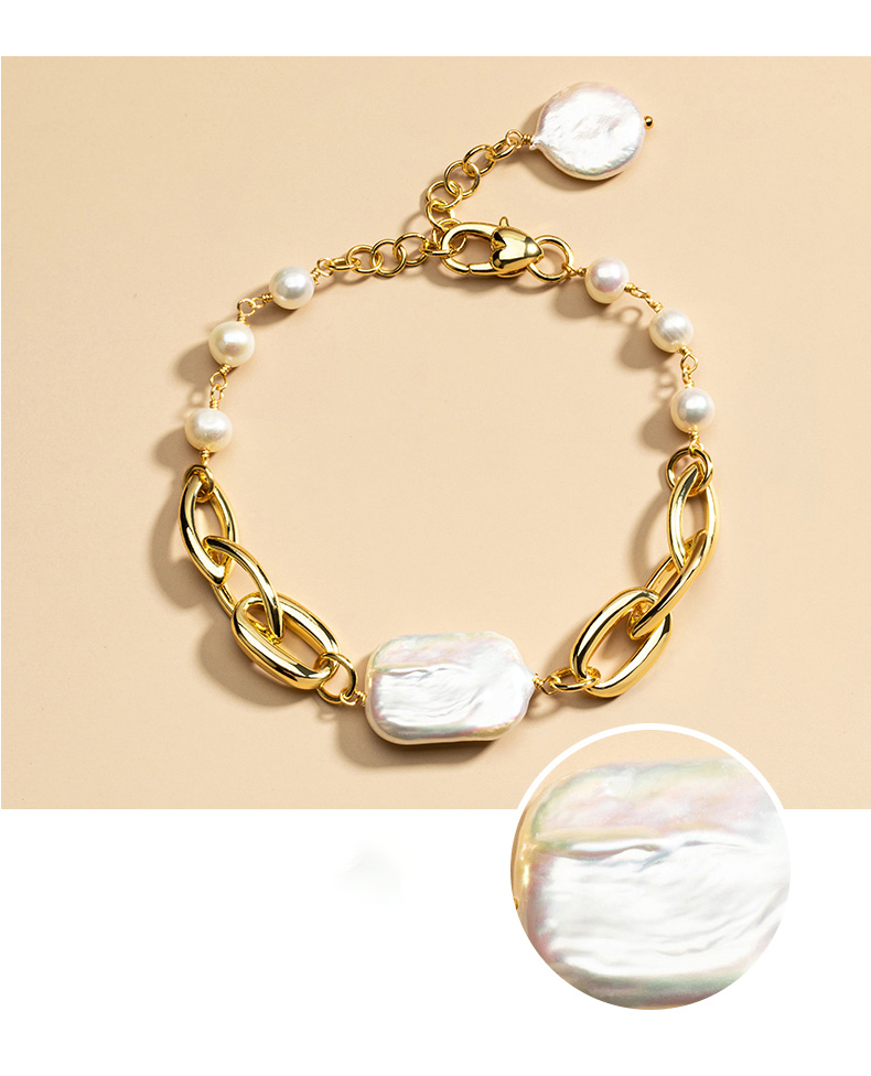 Baroque Freshwater Pearl Statement Bracelet