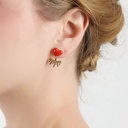 Orange Blossom Flower Enamel Necklace