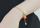 Orange Blossom Enamel Bangle Bracelet