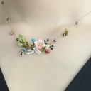 Fairy With Butterfly Wing Enamel Hook Earrings