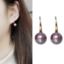 Cherry Blossom Flower Asymmetrical Enamel Hook Earrings