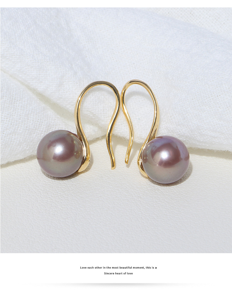 Cherry Blossom Flower Asymmetrical Enamel Hook Earrings