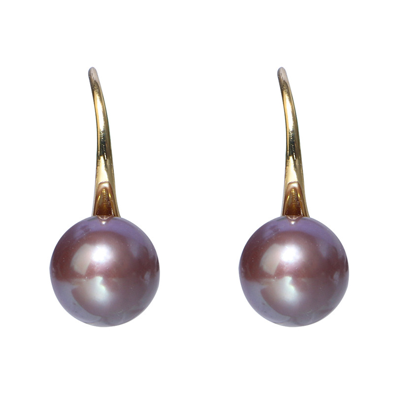 Freshwater Edison Purple Pearl High Heels Hook Earrings