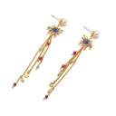 Fireworks Pearl Star Beads Tassel Enamel earrings