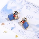 Rose And Stone Branch Enamel Necklace