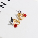 Love Flower And Crystal Enamel Necklace