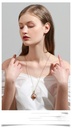 Bird On Peach And Crystal Enamel Necklace