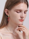 Fireworks Pearl Star Beads Tassel Enamel earrings